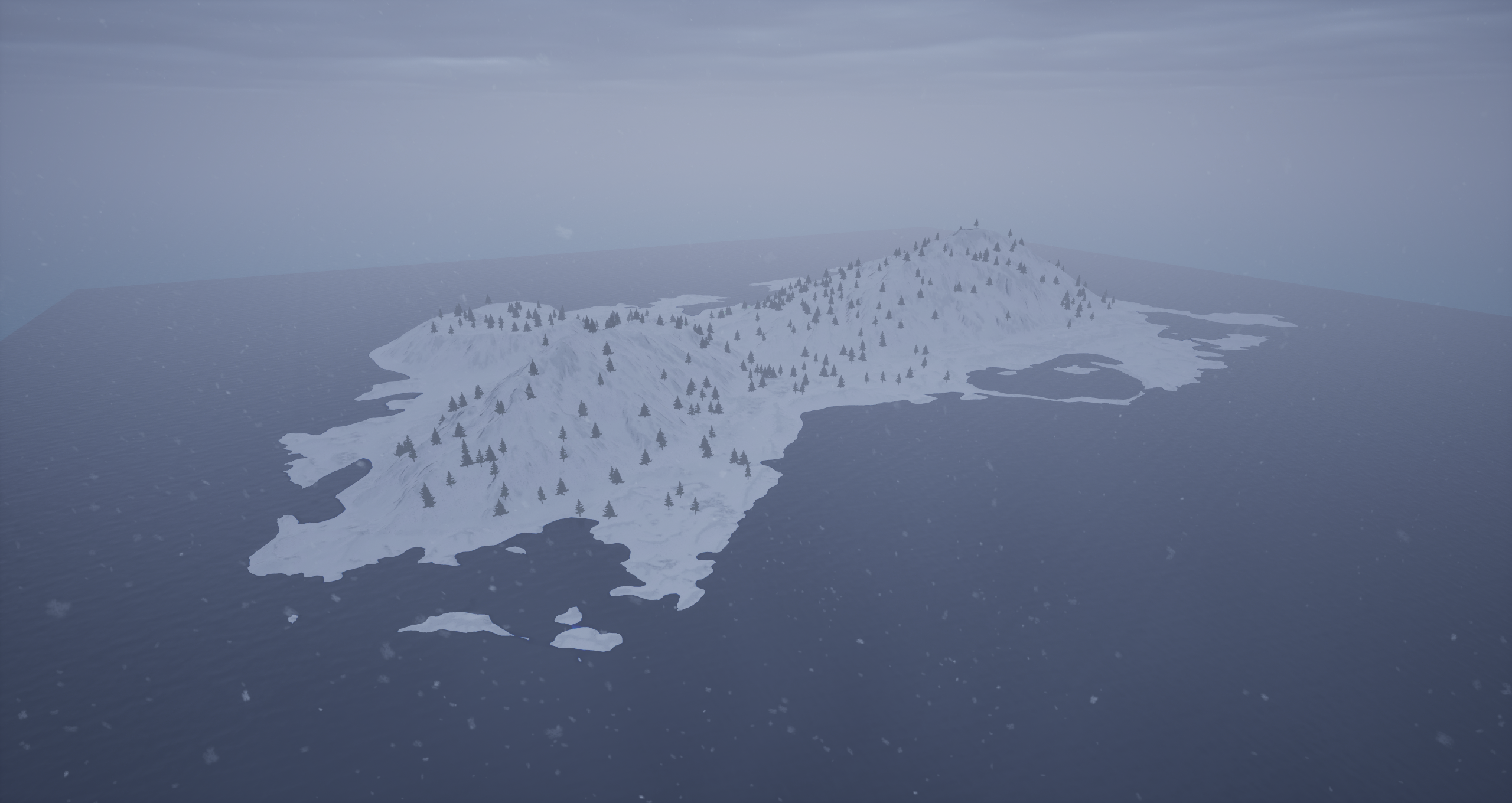 Procedural Arctic Island terrain render